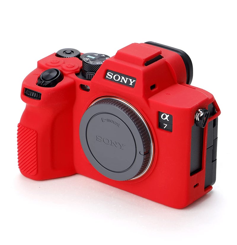 Pocoukate Camera Case for Sony Alpha 7 IV  A7M4  A7 IV Digital Camera Anti-Scratch Slim Fit Soft Cover with Screen Protector  A7IV exclusive accessories (not applicable to A7R4 or A7III) - Red - Image 3